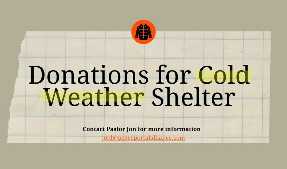 Cold Weather Shelter Donations